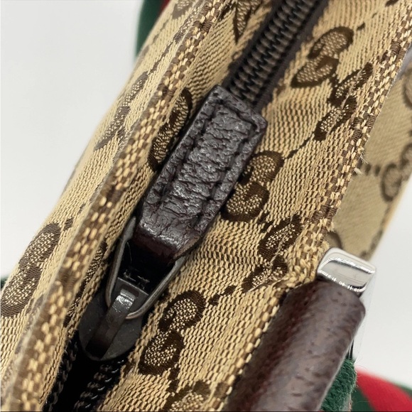 Auth Gucci GG Canvas Sherry Line Beige 146309 One Shoulder Bag W/D NS120781 - Picture 10 of 16